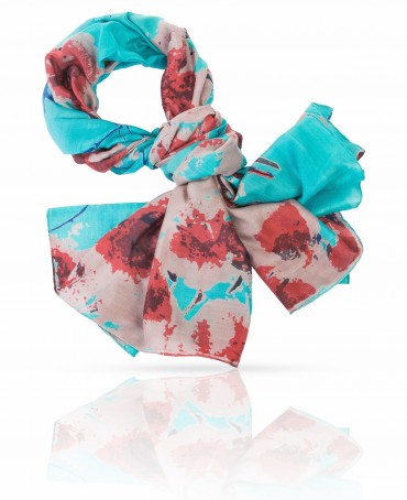 Палантин Женский SN-FL.ABSTRACT/BLUE.DULL